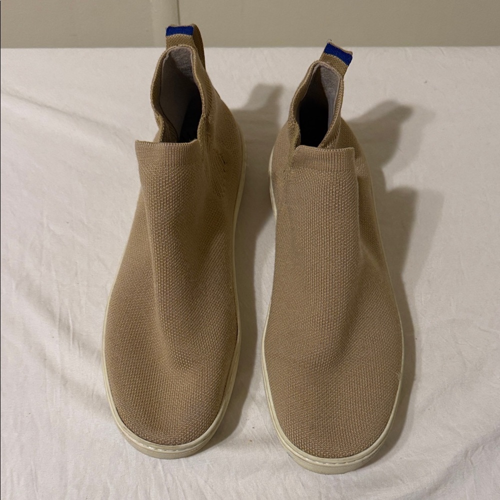 Rothy's The Chelsea Camel Knit Pull On Ankle Boots Womens 8